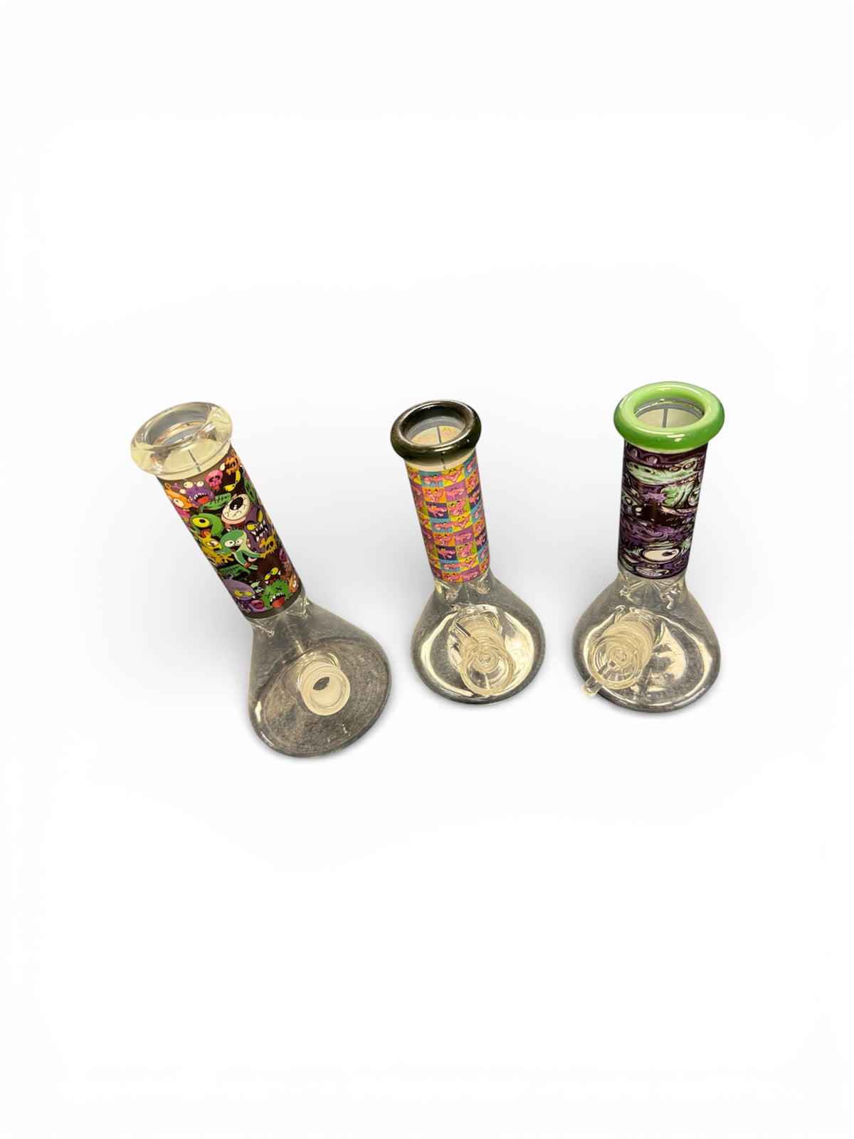 Cartoon Printed Glass Waterpipe
